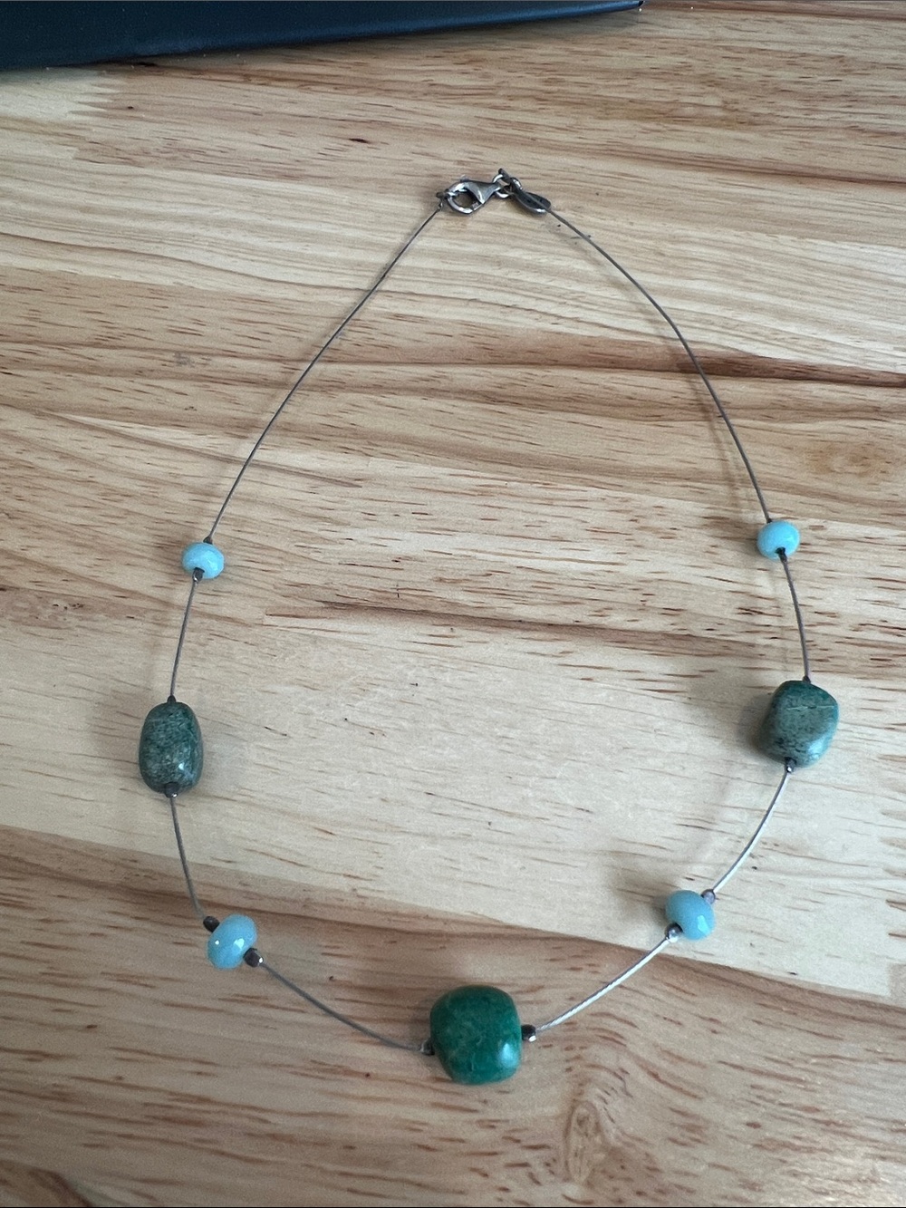 Silpada Handcrafted Green Bead and Turquoise Women's Necklace